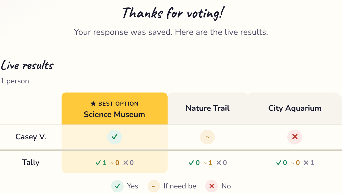 Group polls — decide together